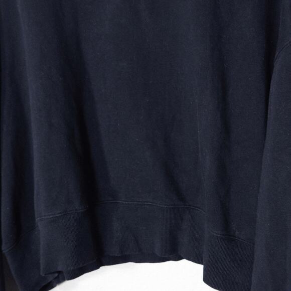 Nike Cropped Oversized Sweatshirt Black Size XL Sporty Minimal - Picture 4 of 7